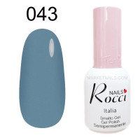 Tertio, Гель лак Rocci Nails №043 Мутный серый 10 мл 