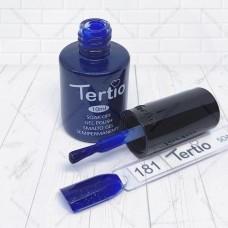Tertio, Гель лак № 181 Синий с блестками 10 мл