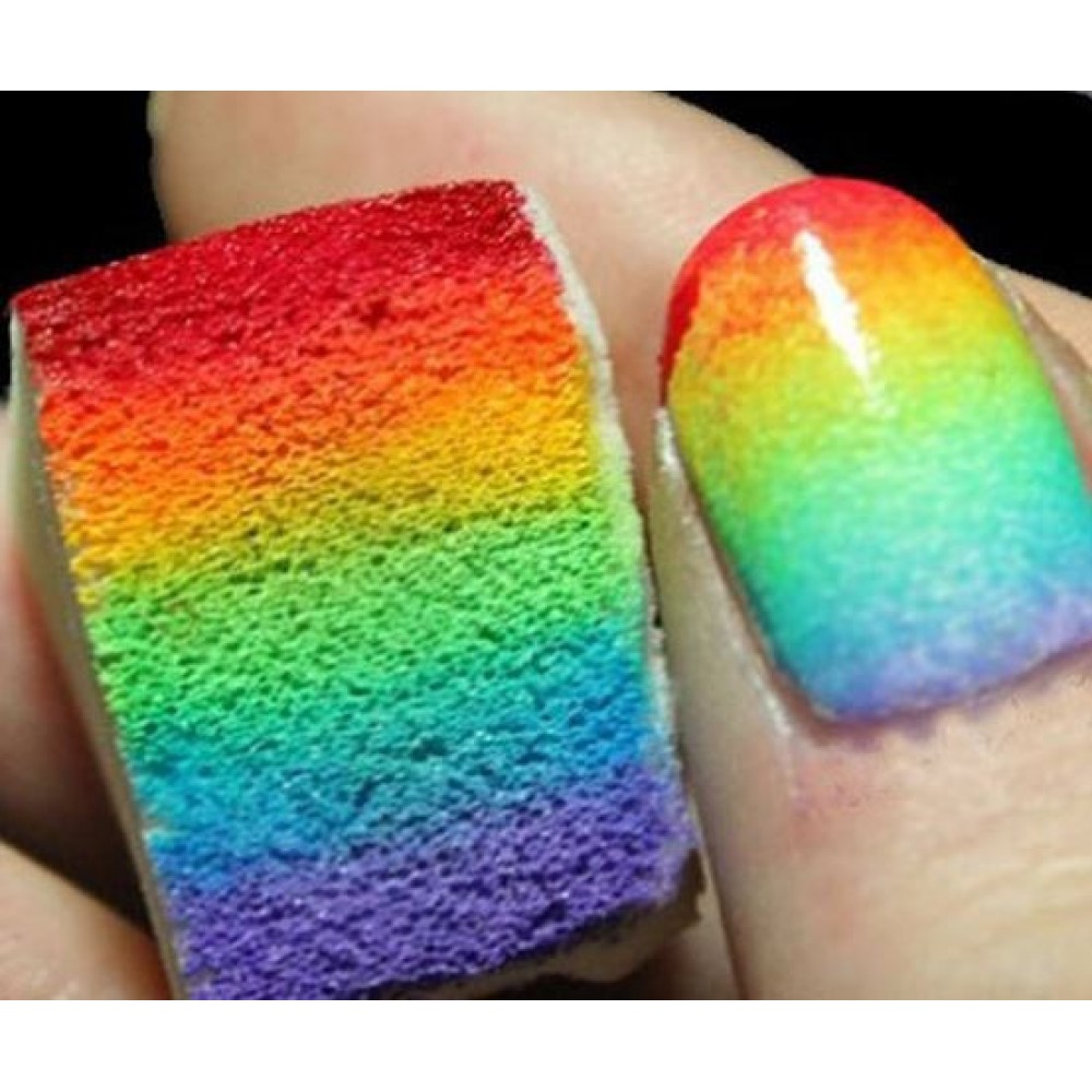 Спонжики для ногтей переход цвета