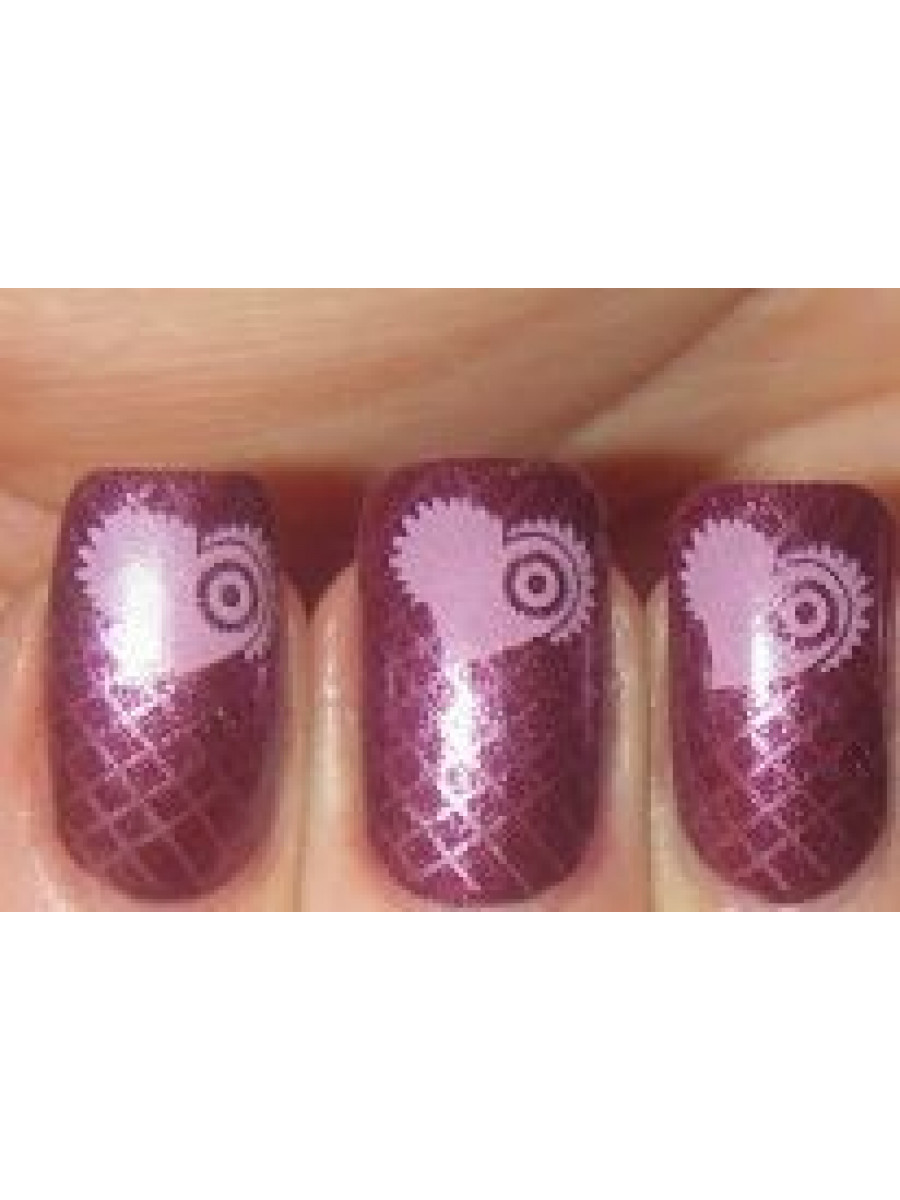 Лак для стемпинга Konad Vivid Pink Розовый c с блестками и перламутром 5 мл
