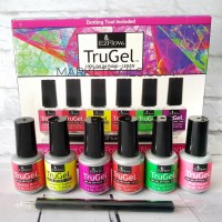 Ezflow Trugel Neon, Набор Шеллак для росписи и рисования на ногтях 6 пр + дотс