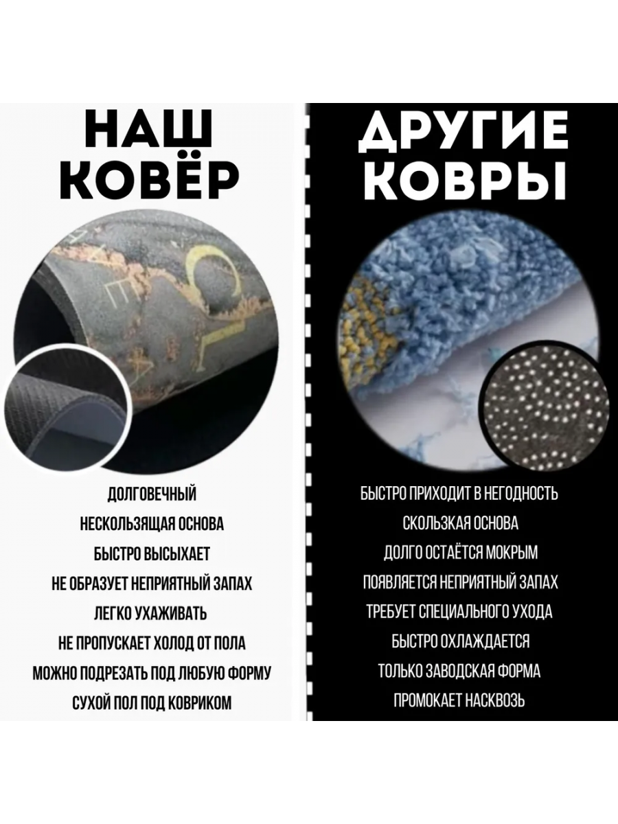 Коврик для ванной 60*90 см мишка skin быстросохнущий, нескользящий