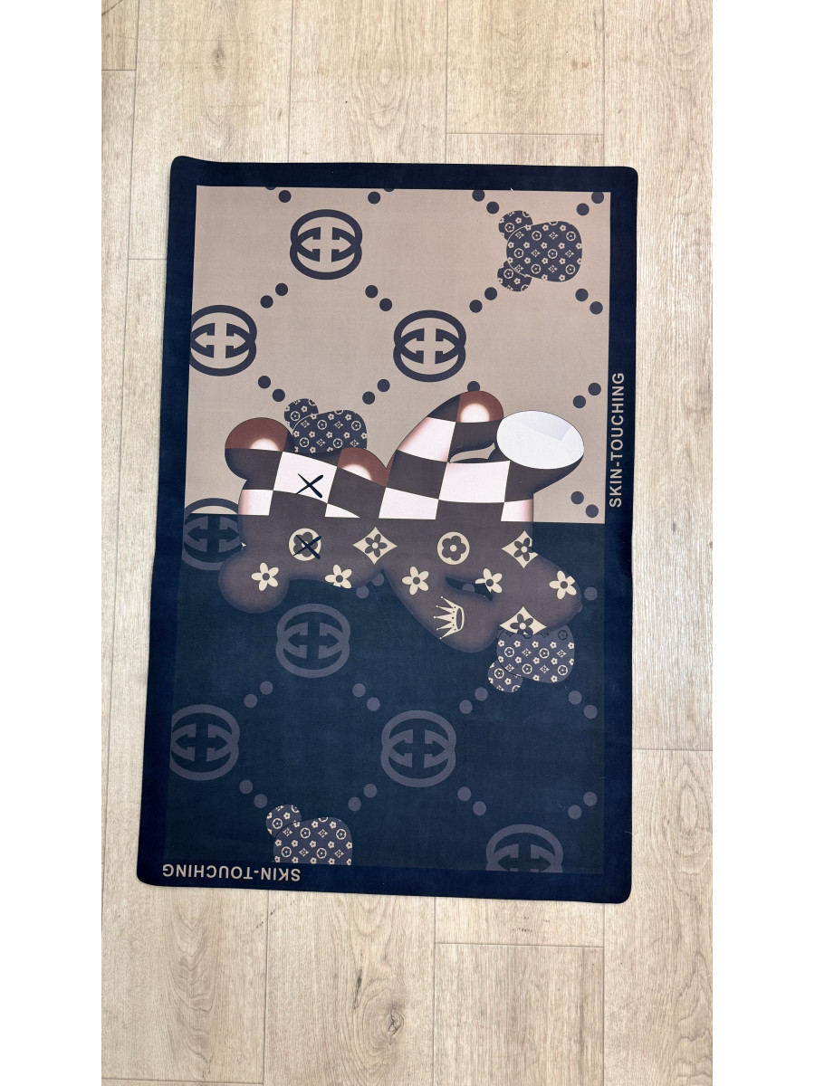 Коврик для ванной 60*90 см мишка skin быстросохнущий, нескользящий