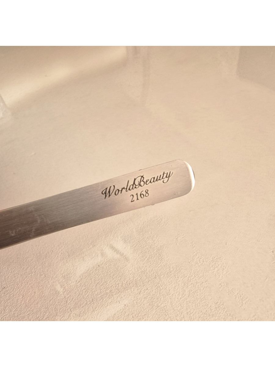 Пинцет для наращивания ресниц World Beauty 11 мм заостренный