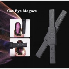 Магнит для дизайна ногтей гель лака кошачий глаз двусторонний черный