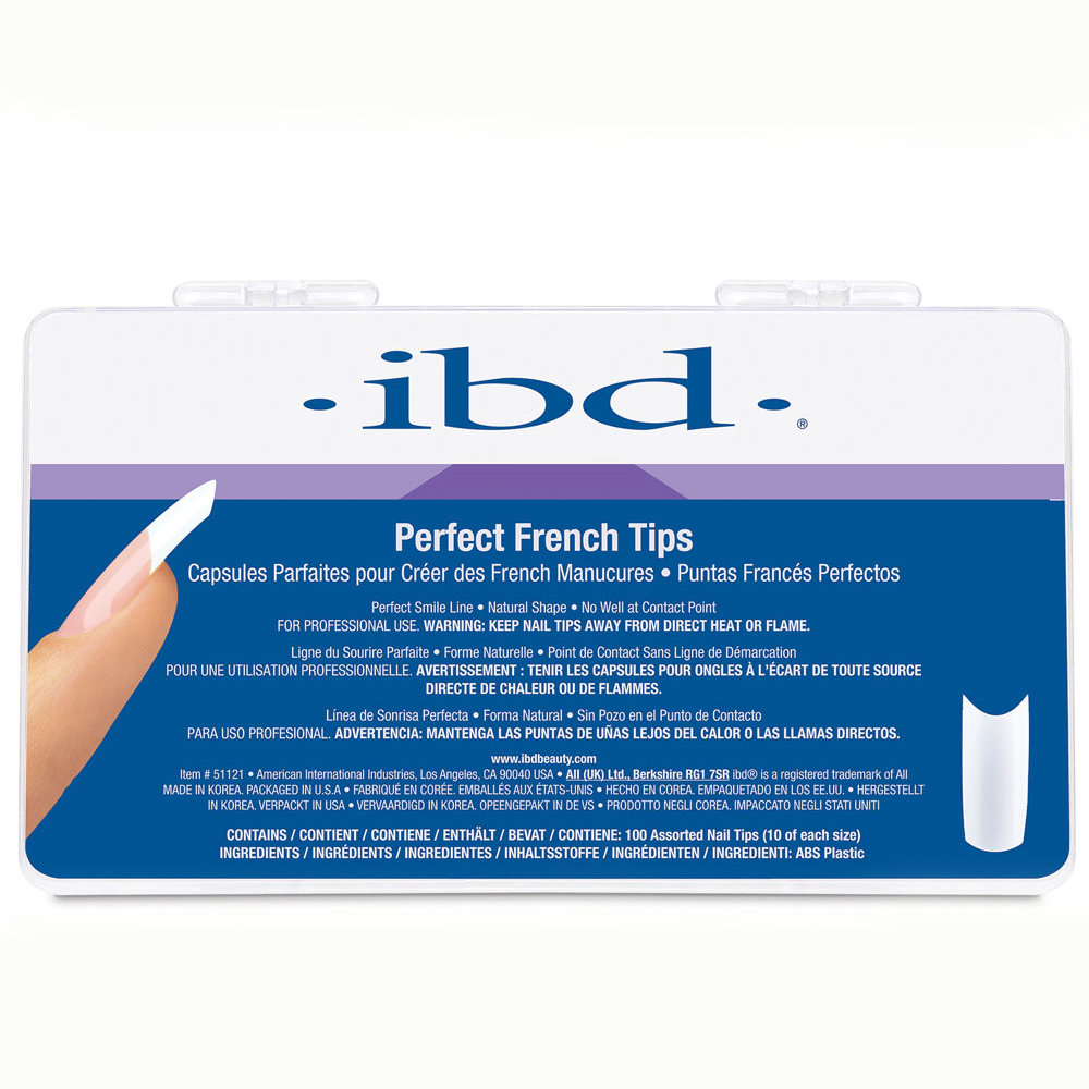 IBD Perfect French Tips, Типсы натуральные для наращивания 500 шт. 
