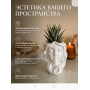 Кашпо декоративное Богиня «Лицо девушки» для сухоцветов и кистей