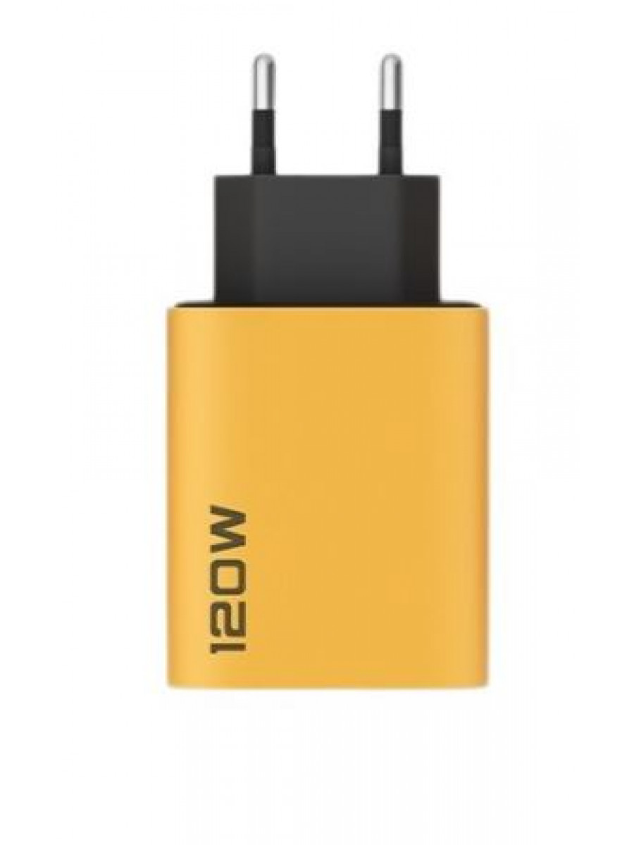 Адаптер питания 120 Вт, USB, Type-C, NC-22 быстрая зарядка желтая для iPhone и Android