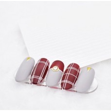Полоски на ногти Joyful Nail белые ассорти, лист 7,5 х 9,5 см 